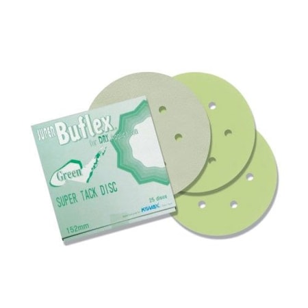 Eagle Abrasives 6'  DRY Super Buflex Discs - Green, 25005, 25PK 193-1535